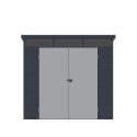 Casita caja herramientas de jardín en polipropileno 238x191x215cm Bolsena Rebajas