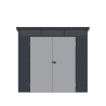 Casita caja herramientas de jardín en polipropileno 238x191x215cm Bolsena Rebajas