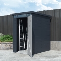 Caseta de jardín box en polipropileno 130x190x196cm de exterior Nemi Stock