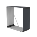 Leñera de jardín exterior de metal 110x52x110 cm Livigno Venta