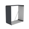 Leñera de jardín exterior de metal 110x52x110 cm Livigno Rebajas