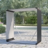 Leñera de jardín exterior de metal 110x52x110 cm Livigno Stock