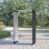 Leñera para jardín de metal para exterior 110x52x180 cm Courmayeur Stock