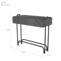 Leñera de jardín de exterior con lona protectora Sestriere Stock