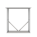 Leñera de jardín de metal para exterior 182x89x190 cm Vipiteno Rebajas