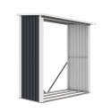 Leñera de jardín de metal para exterior 182x89x190 cm Vipiteno Oferta