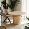 Mesa de comedor y cocina redonda de 120cm de madera con base-columna Bering Venta