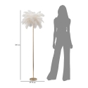 Lámpara de pie con pantalla de plumas y 3 puntos de luz h160cm Palm L 