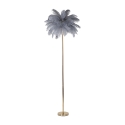 Lámpara de pie con pantalla de plumas y 3 puntos de luz h160cm Palm L Compra