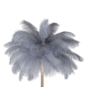 Lámpara de pie con pantalla de plumas y 3 puntos de luz h160cm Palm L 