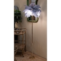 Lámpara de pie con pantalla de plumas y 3 puntos de luz h160cm Palm L Coste