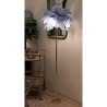 Lámpara de pie con pantalla de plumas y 3 puntos de luz h160cm Palm L Coste