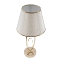Lámpara de mesa elegante con base dorada y pantalla beige Flush S Stock
