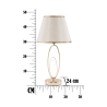Lámpara de mesa elegante con base dorada y pantalla beige Flush S Modelo
