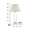 Lámpara de mesa elegante con base dorada y pantalla beige Flush M Elección