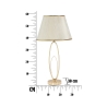 Lámpara de mesa elegante con base dorada y pantalla beige Flush M Elección