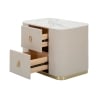 Mesita de noche elegante con 2 cajones y detalles dorados 60x40cm Lullaby Oferta