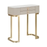 Consola de entrada con 2 cajones y patas doradas 70x40cm Beauty Promoción