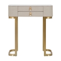 Consola de entrada con 2 cajones y patas doradas 70x40cm Beauty Oferta