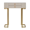 Consola de entrada con 2 cajones y patas doradas 70x40cm Beauty Oferta