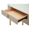 Consola de entrada con 2 cajones y patas doradas 70x40cm Beauty Descueto
