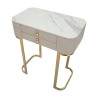 Consola de entrada con 2 cajones y patas doradas 70x40cm Beauty Catálogo