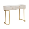 Consola de entrada con 3 cajones y patas doradas 100x40cm Glamour Promoción
