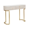 Consola de entrada con 3 cajones y patas doradas 100x40cm Glamour Promoción