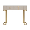 Consola de entrada con 3 cajones y patas doradas 100x40cm Glamour Oferta