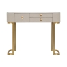 Consola de entrada con 3 cajones y patas doradas 100x40cm Glamour Oferta