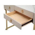 Consola de entrada con 3 cajones y patas doradas 100x40cm Glamour Descueto