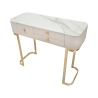 Consola de entrada con 3 cajones y patas doradas 100x40cm Glamour Catálogo