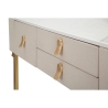 Consola de entrada con 3 cajones y patas doradas 100x40cm Glamour Stock