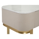 Consola de entrada con 3 cajones y patas doradas 100x40cm Glamour Modelo