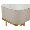 Consola de entrada con 3 cajones y patas doradas 100x40cm Glamour Modelo