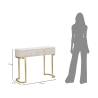 Consola de entrada con 3 cajones y patas doradas 100x40cm Glamour Características