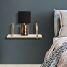 Estante de pared glam de metal dorado y mármol blanco Marble Venta