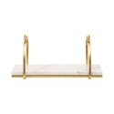 Estante de pared glam de metal dorado y mármol blanco Marble Oferta