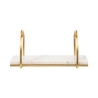 Estante de pared glam de metal dorado y mármol blanco Marble Oferta