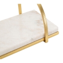 Estante de pared glam de metal dorado y mármol blanco Marble Rebajas