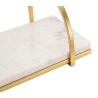 Estante de pared glam de metal dorado y mármol blanco Marble Rebajas