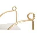 Estante de pared glam de metal dorado y mármol blanco Marble Descueto