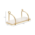Estante de pared glam de metal dorado y mármol blanco Marble Catálogo