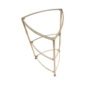 Mesa esquinera de 3 niveles en metal dorado y vidrio Triangle M Oferta