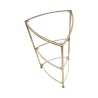 Mesa esquinera de 3 niveles en metal dorado y vidrio Triangle M Oferta