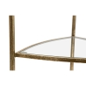Mesa esquinera de 3 niveles en metal dorado y vidrio Triangle M Catálogo