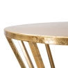 Mesa decorativa alta redonda para sala de estar en metal dorado glam 38cm Stick Oferta