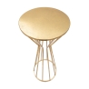 Mesa decorativa alta redonda para sala de estar en metal dorado glam 38cm Stick Rebajas