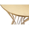 Mesa decorativa alta redonda para sala de estar en metal dorado glam 38cm Stick Stock