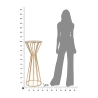 Mesa decorativa alta redonda para sala de estar en metal dorado glam 38cm Stick Modelo